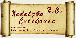Nedeljko Čeliković vizit kartica